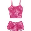 Girls' Starburst Pink Surf Bottom Two Piece Tankini Set (Toddler, Little Kid, Big Kid)