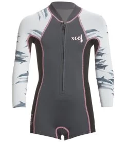 Xcel Girls' Ocean Ramsey Axis 2MM Long Sleeve Front Zip Springsuit