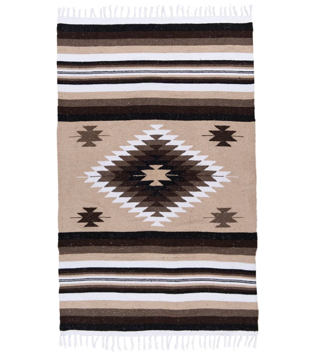 Natural Two Color Extra Fancy Diamond Yoga Blanket - Image 3