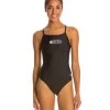 Female Lifeguard Logo V-2 Back One Piece Swimsuit