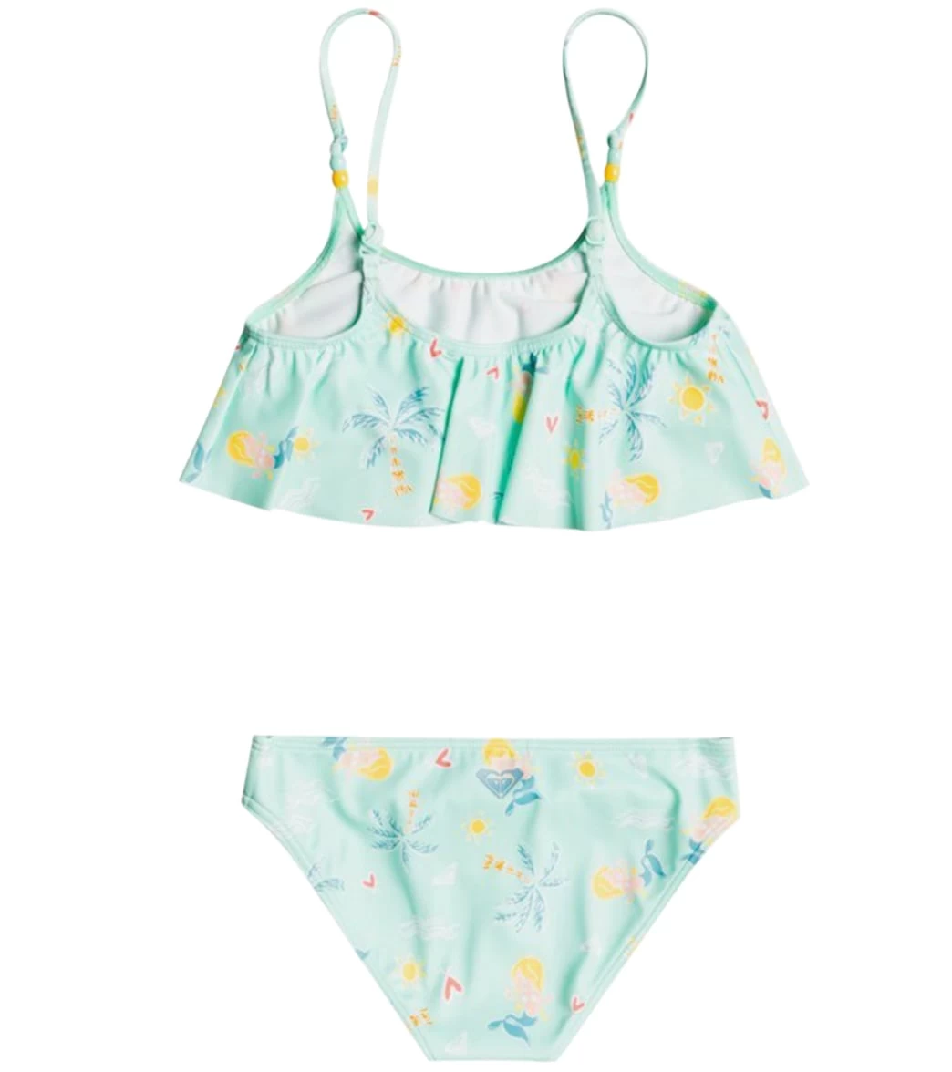 Roxy Girls' Mermaid Spirit Flutter Two Piece Bikini Set - Image 2