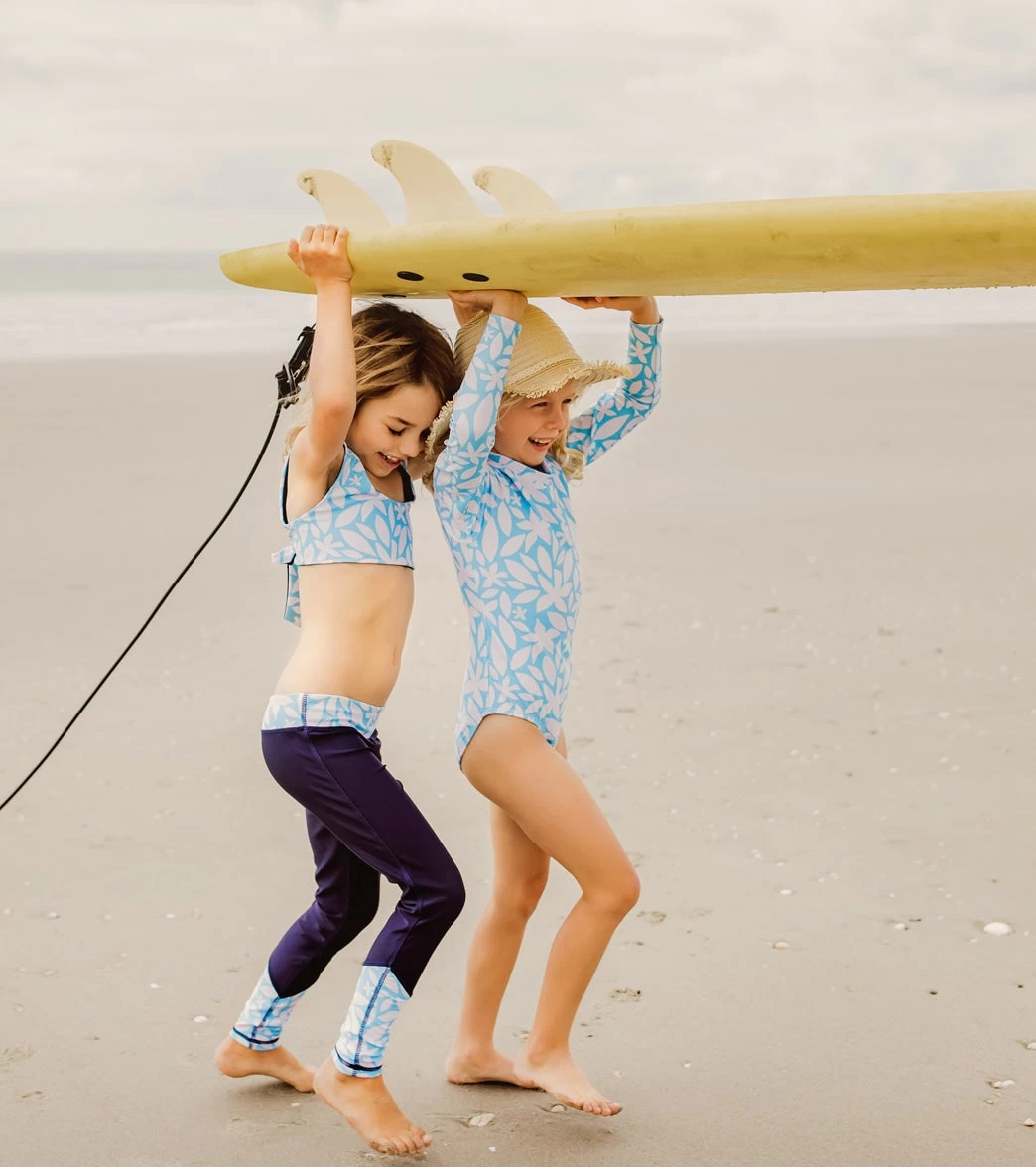 Girls' Aqua Bloom Sustainable LS Surf Suit (Baby, Toddler, Little Kid, Big Kid) - Image 3