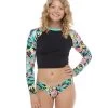 Women's Hot Tropics Kiko Crop Long Sleeve UV Rashguard