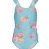 Seafolly Girls' Paradise Garden Ruffle Strap One Piece Swimsuit (Big Kid)