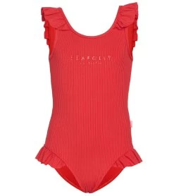 Seafolly Girls' Summer Essentials Ruffle One Piece Swimsuit (Baby, Toddler, Little Kid)