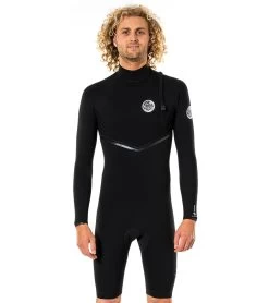 Rip Curl Men's 2/2mm E-Bomb Long Sleeve Zip Free Springsuit Wetsuit