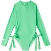 Seafolly Girls' Essential Long Sleeve One Piece Swimsuit (Big Kid)