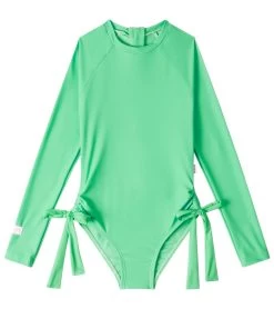 Seafolly Girls' Essential Long Sleeve One Piece Swimsuit (Big Kid)